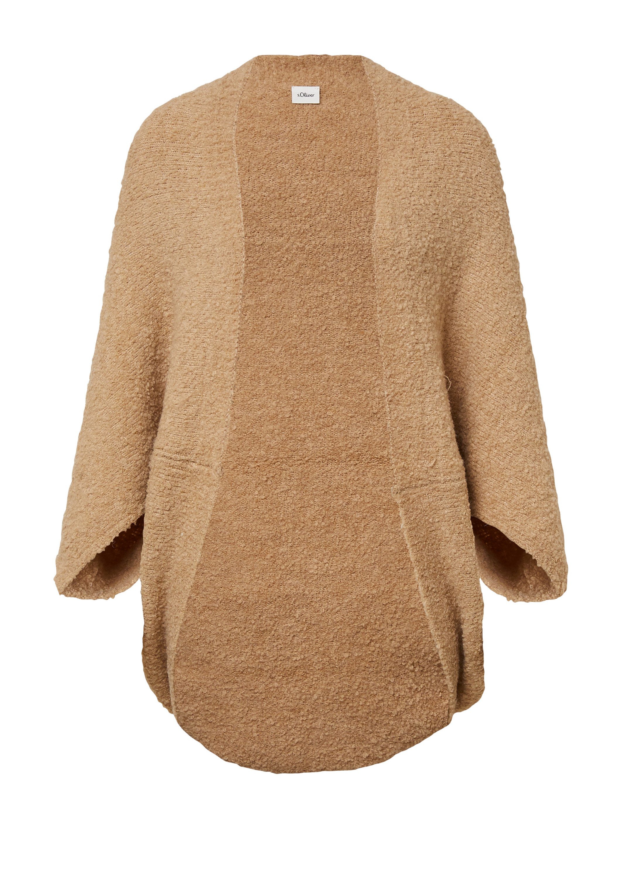 s.Oliver Poncho Indoor-Poncho O-Shape-Poncho aus Bouclé-Strick günstig online kaufen