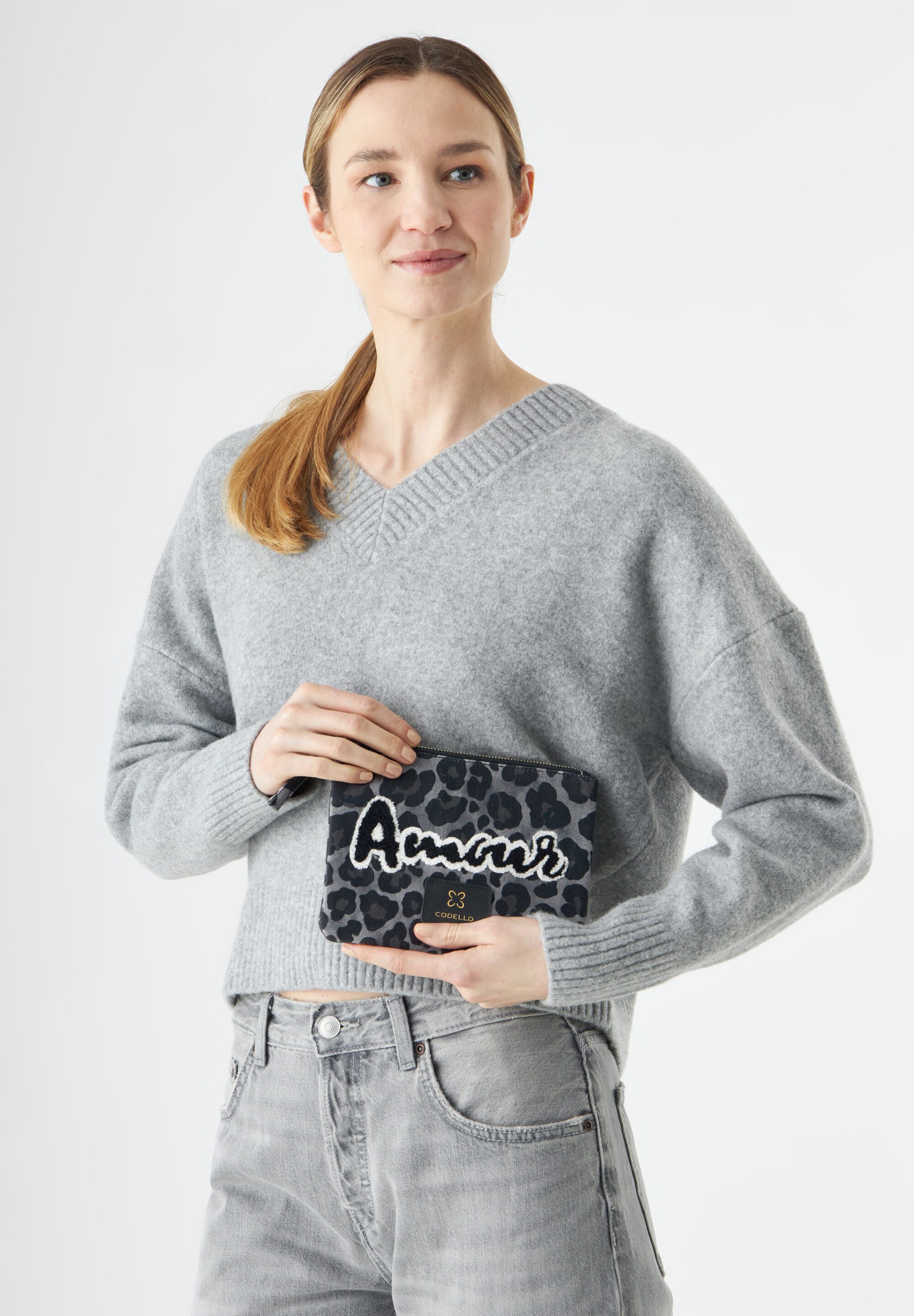 Codello Kosmetiktasche, im Leopardenmuster