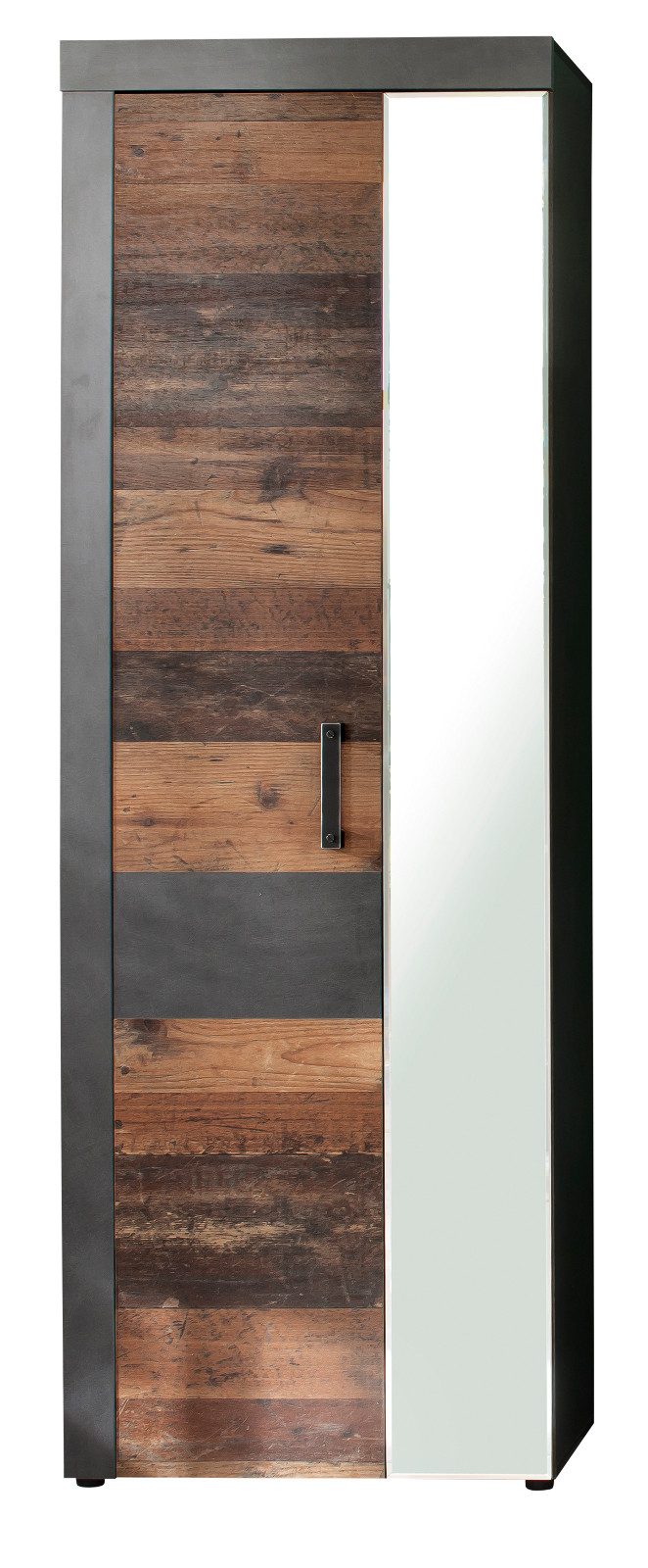 Inn.Furn Garderobenschrank Indy (Schuhschrank in Used Wood, 65 x 192 cm) variable Inneneinteilung