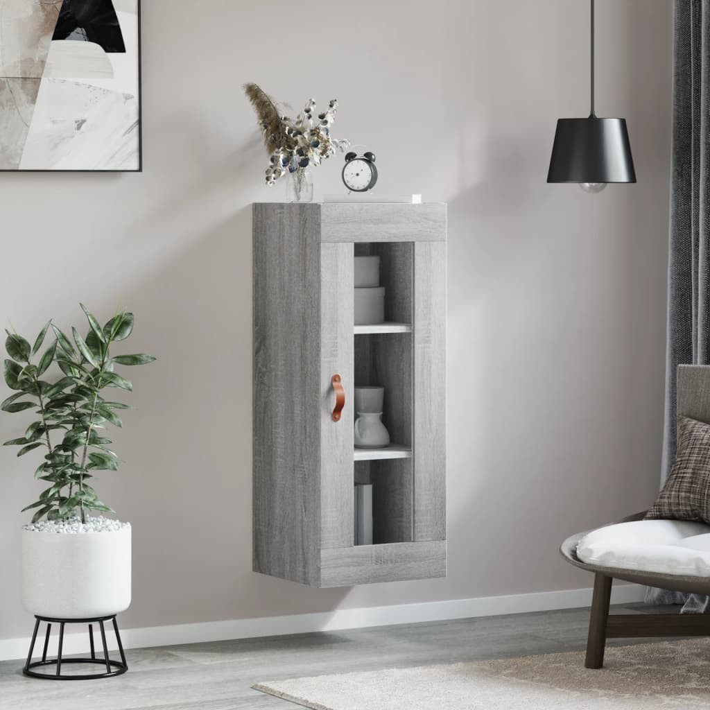 vidaXL Hängeschrank Wandschrank Grau Sonoma 34,5x34x90 günstig online kaufen