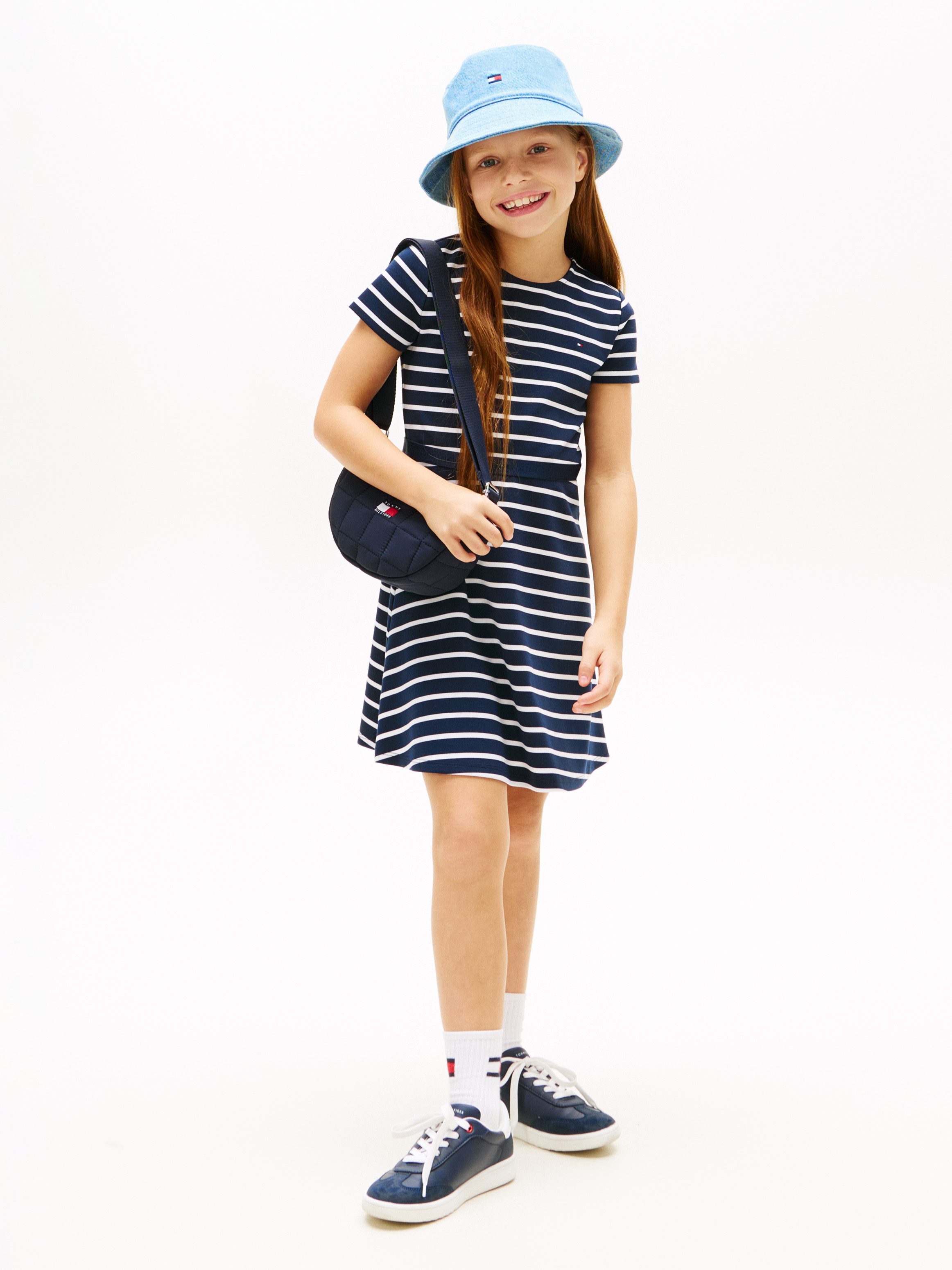 Tommy Hilfiger Skaterkleid ESSENTIAL PUNTO SKATER DRESS SS Kinder bis 16 Jahre, regular fit