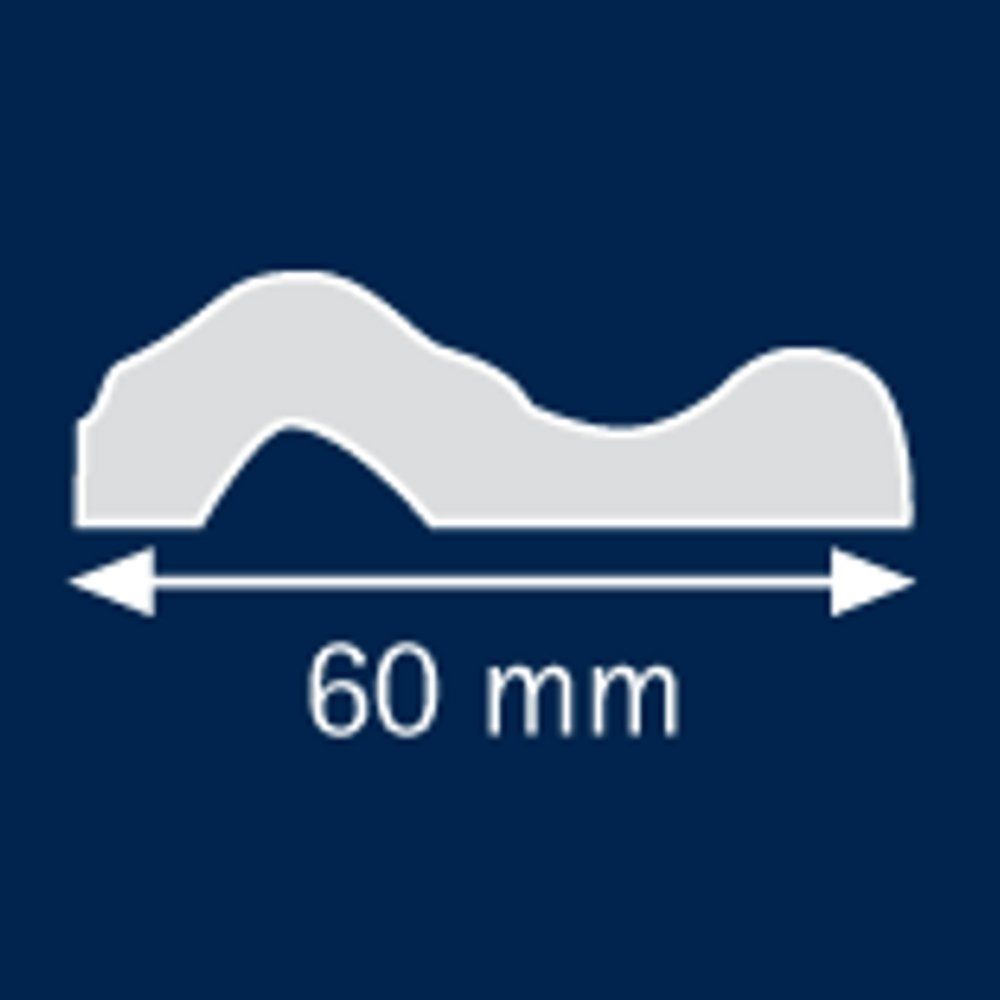 PROVISTON Zierleiste Polystyrol, 60 x 2000 mm, Weiß, Wandleiste, Wanddekoration, Kleben, Polystyrol, 1-St.