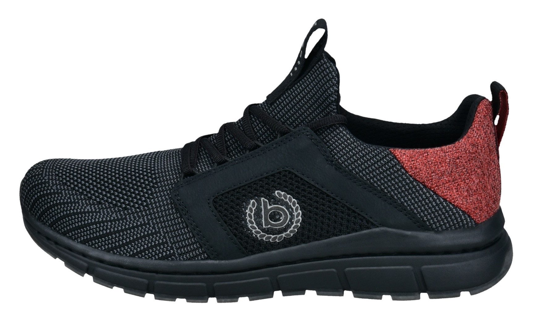 bugatti Sneaker, Schnürschuh, Halbschuh, Freizeitschuh, Kontrastbesatz an der Ferse