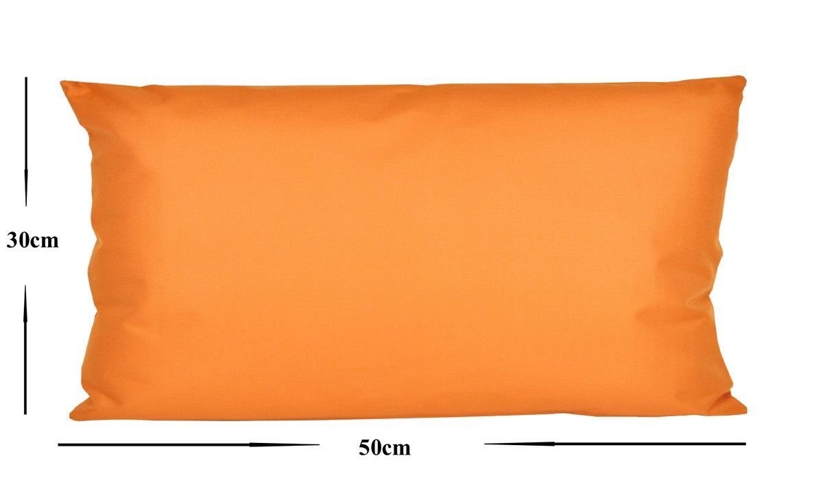 JACK Set und Outdoor Wasserfest, 2er Wasserabweisend, & Kissenbezüge (2 Orange Stück), 30x50cm Kissenbezug Kissenhülle Außen JACK Innen strapazierfähig, robust für