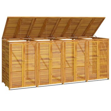 vidaXL Mülltonnenbox Mülltonnenbox für 4 Tonnen 280x89x117 cm Massivholz Akazie