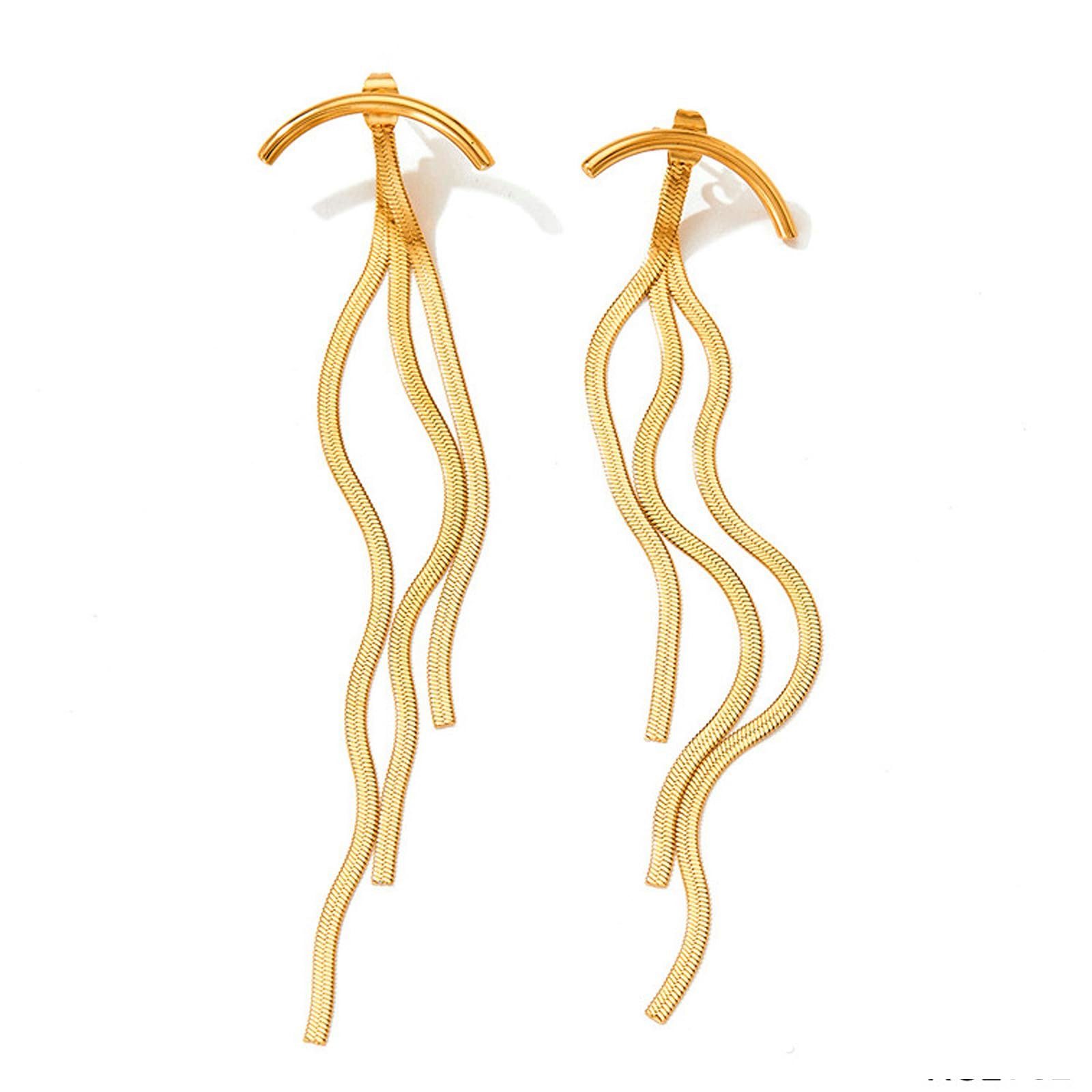 POCHUMIDUU Paar Ohrhänger Hypoallergenic Ohrstecker Earrings (2-tlg., 14K plattiert für Gold Gold Frauen), Ohrringe Chunky für Frauen Hoop Modeschmuck