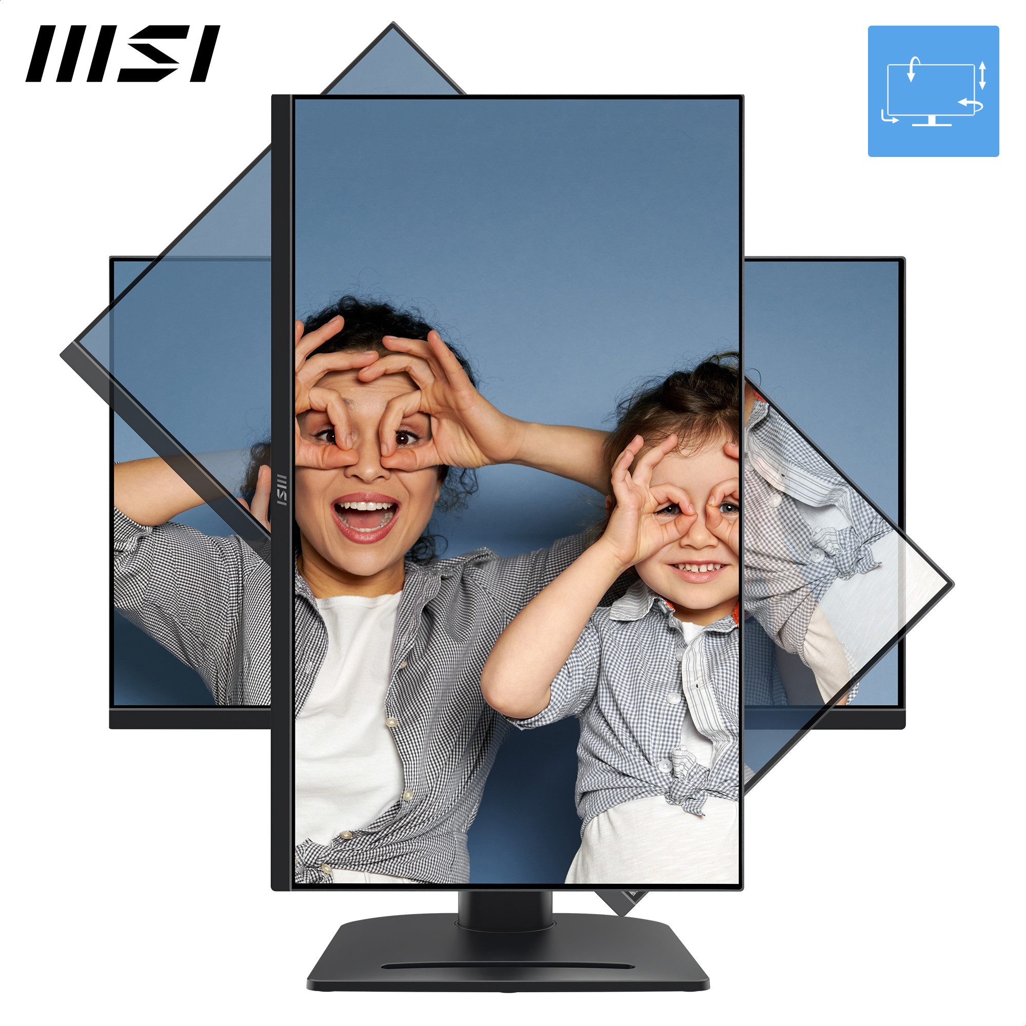 MSI PRO MP275PG LED-Monitor (69 cm/27 ", 1920 x 1080 px, Full HD, 1 ms Reaktionszeit, 100 Hz, IPS-LED, neig-,schwenk-, höhenverstellbar, Pivot)