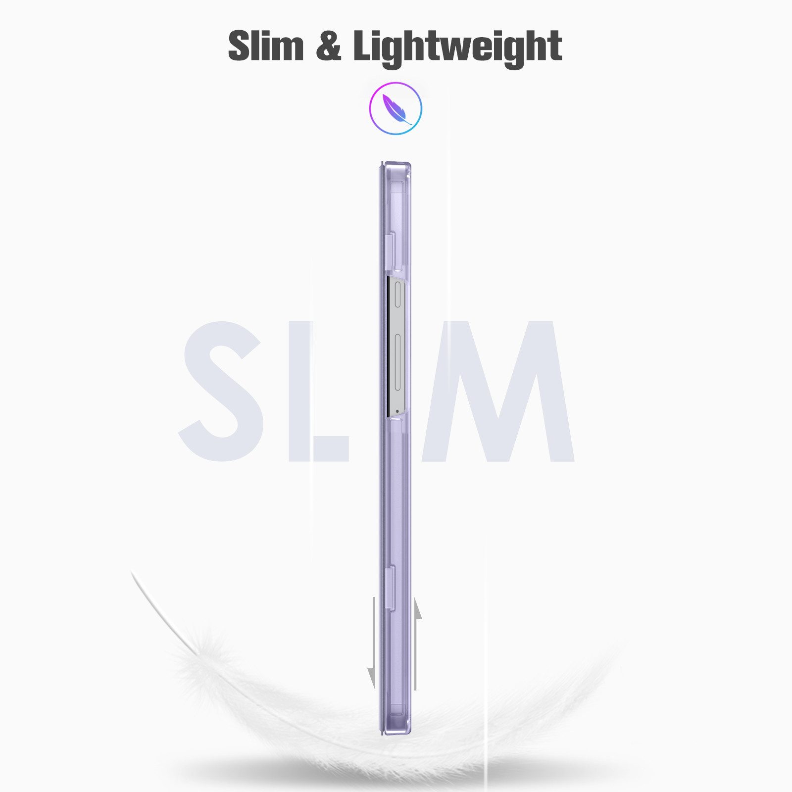Fintie Tablet-Hülle für Samsung Galaxy Tab A11 8,7" 2025/ Tab A9 8.7 Zoll Tablet, Ultra Dünn Schutzhülle mit Transparenter Rückseite – Bild 3 von 5
