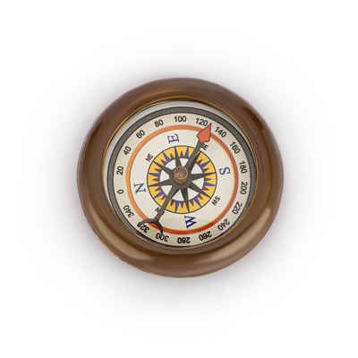 NKlaus Kompass Dünner Kompass aus Messing antik 4,5mm Taschenkompass Richtungsanzeige