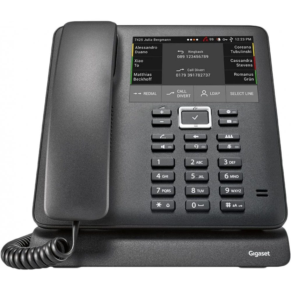 - Kabelgebundenes Zoll Telefon - schwarz 4 - schnurgebunden - Telefon PRO Maxwell Gigaset VoIP 4,3