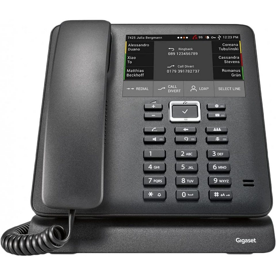Gigaset PRO Maxwell 4 - VoIP Telefon - schnurgebunden - 4,3 Zoll - schwarz  Kabelgebundenes Telefon