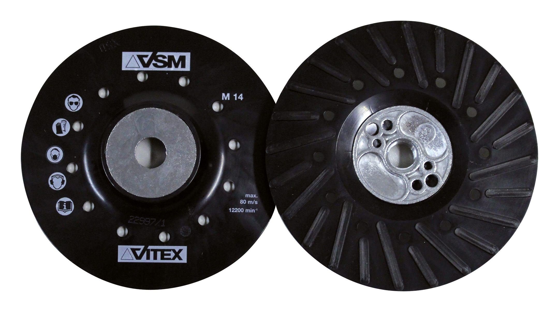 VSM Schleifscheibe, Stützteller mit Kühlrippen 125 mm M14