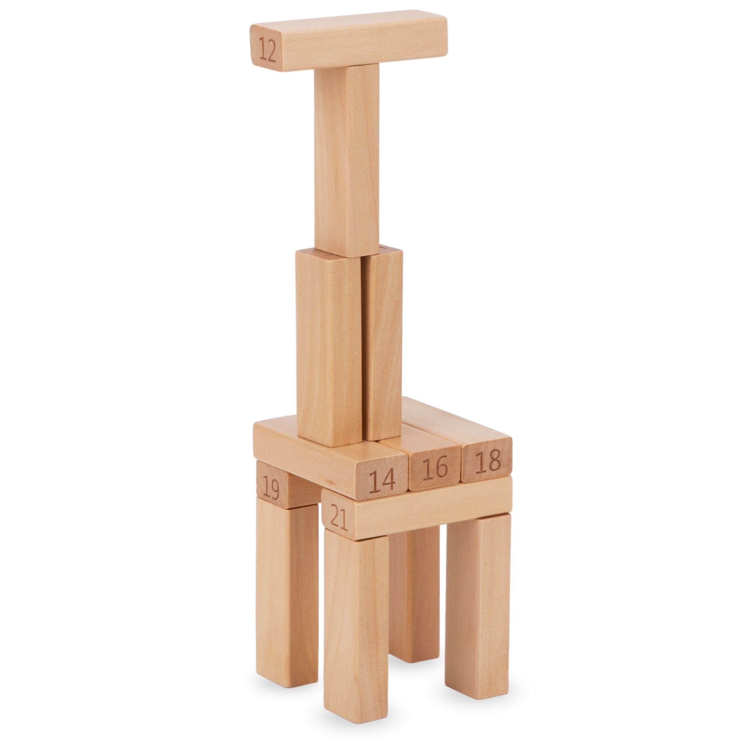 Puzzle-Sortierschale Klötze Tower Zahlen Mamabrum - - Holz-Arcade-Spiel