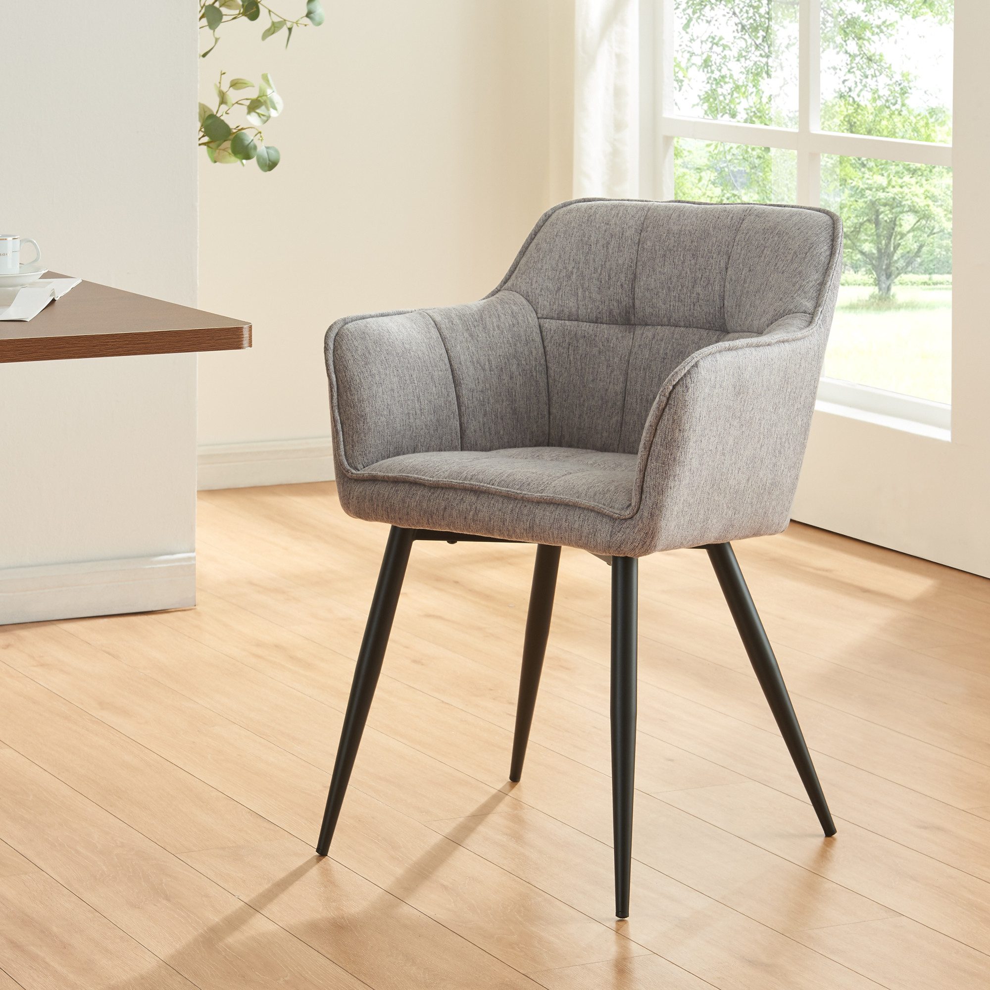 en.casa Esszimmerstuhl, »Birmingham« gepolstert 81x57x53 cm günstig online kaufen