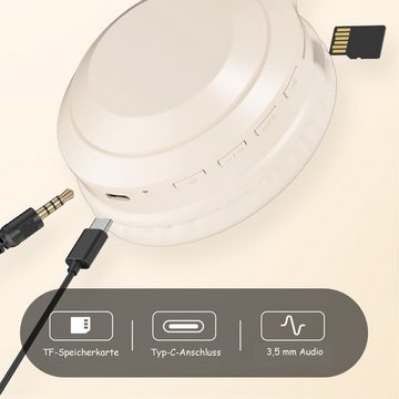 Diida Drahtloses HeadsetKopfbügel-Bluetooth-HeadsetGaming-Headset Over-Ear-Kopfhörer (Stereo, High Definition Anrufe)