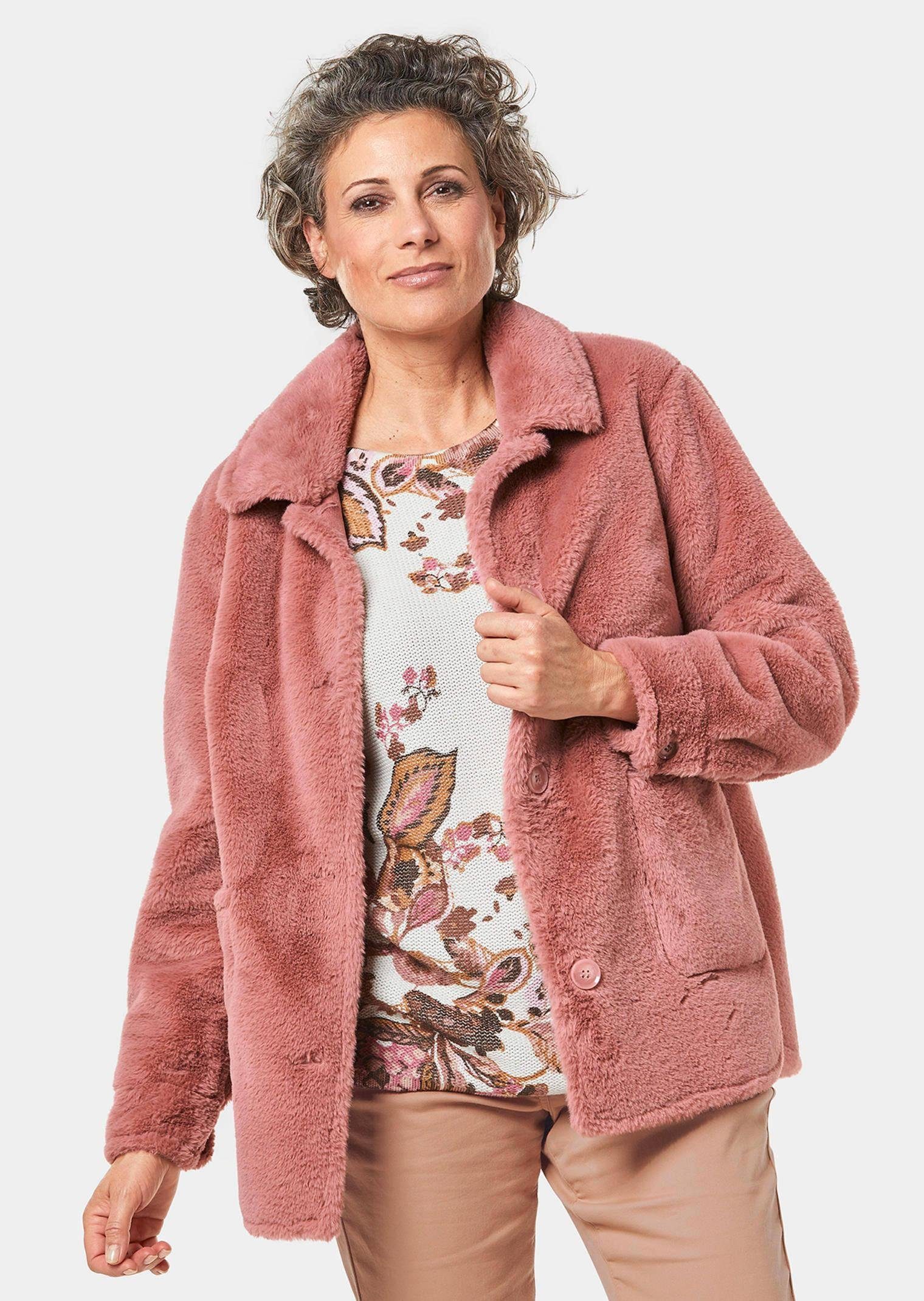 Allwetterjacke Luxuriöse Fellimitatjacke