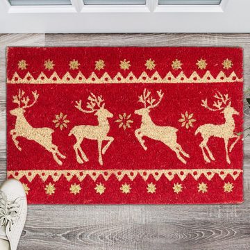 Fußmatte Fußmatte Weihnachten, relaxdays, Höhe: 15 mm