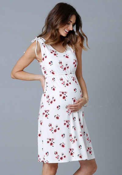 Schwangere Damen Umstandsmode Schwangerschaftskleid Tunika Sommer Stillkleid