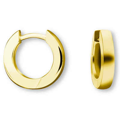ONE ELEMENT Paar Creolen Ohrringe Creolen aus 333 Gelbgold Ø 12,0 x 2,0 mm, Damen Gold Schmuck