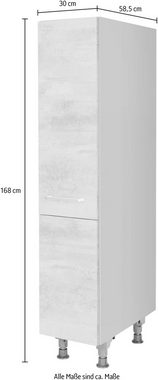 nobilia® Apothekerschrank "Riva", mit 4 Einhängekörben, Breite 30 cm, Höhe 167,8 cm, vormontiert, Ein- und Auszugsdämpfung SoftStoppPro
