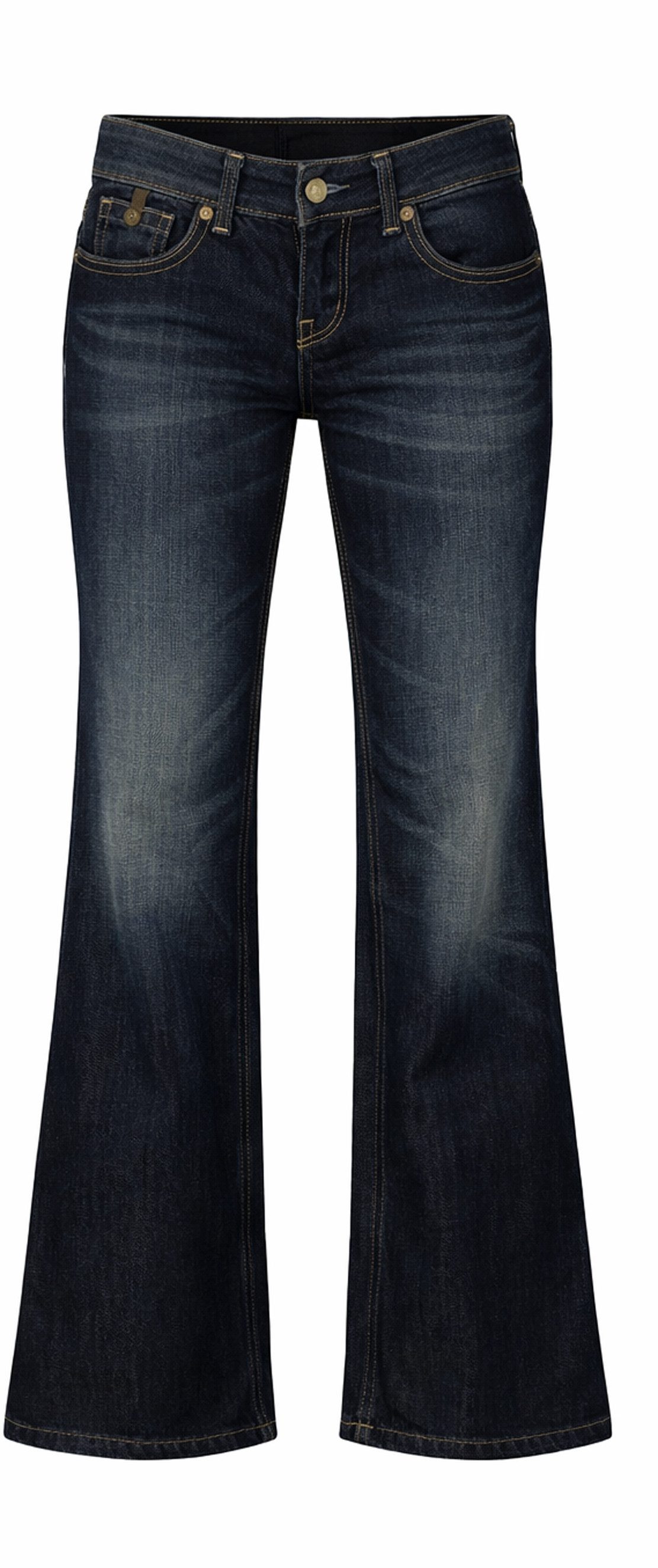 Kaiser24 Bootcut-Jeans Replay Damen Bootcut Jeans in Dunkelblau – 98% Baumwolle