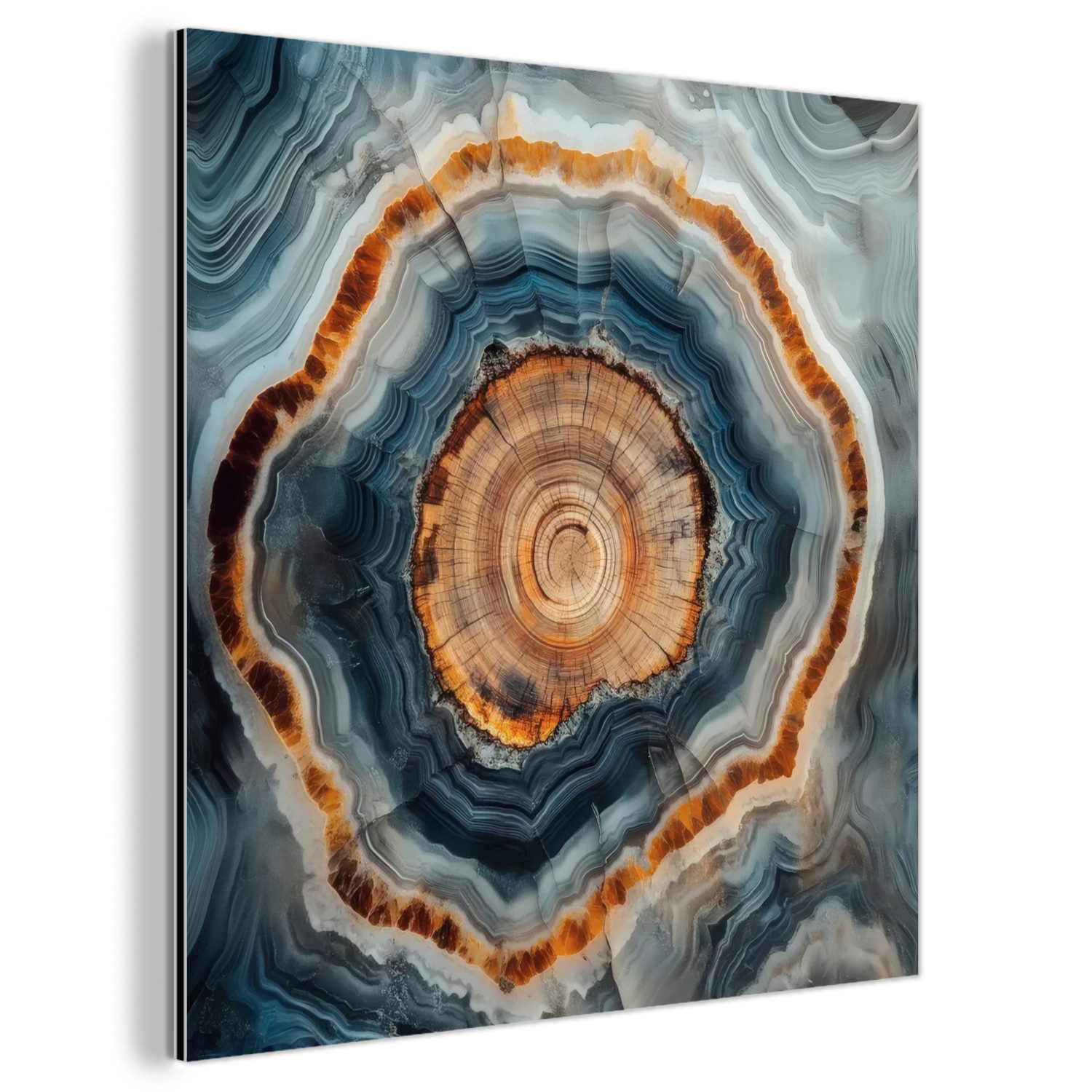 MuchoWow Metallbild Kreis - Ringe - günstig online kaufen