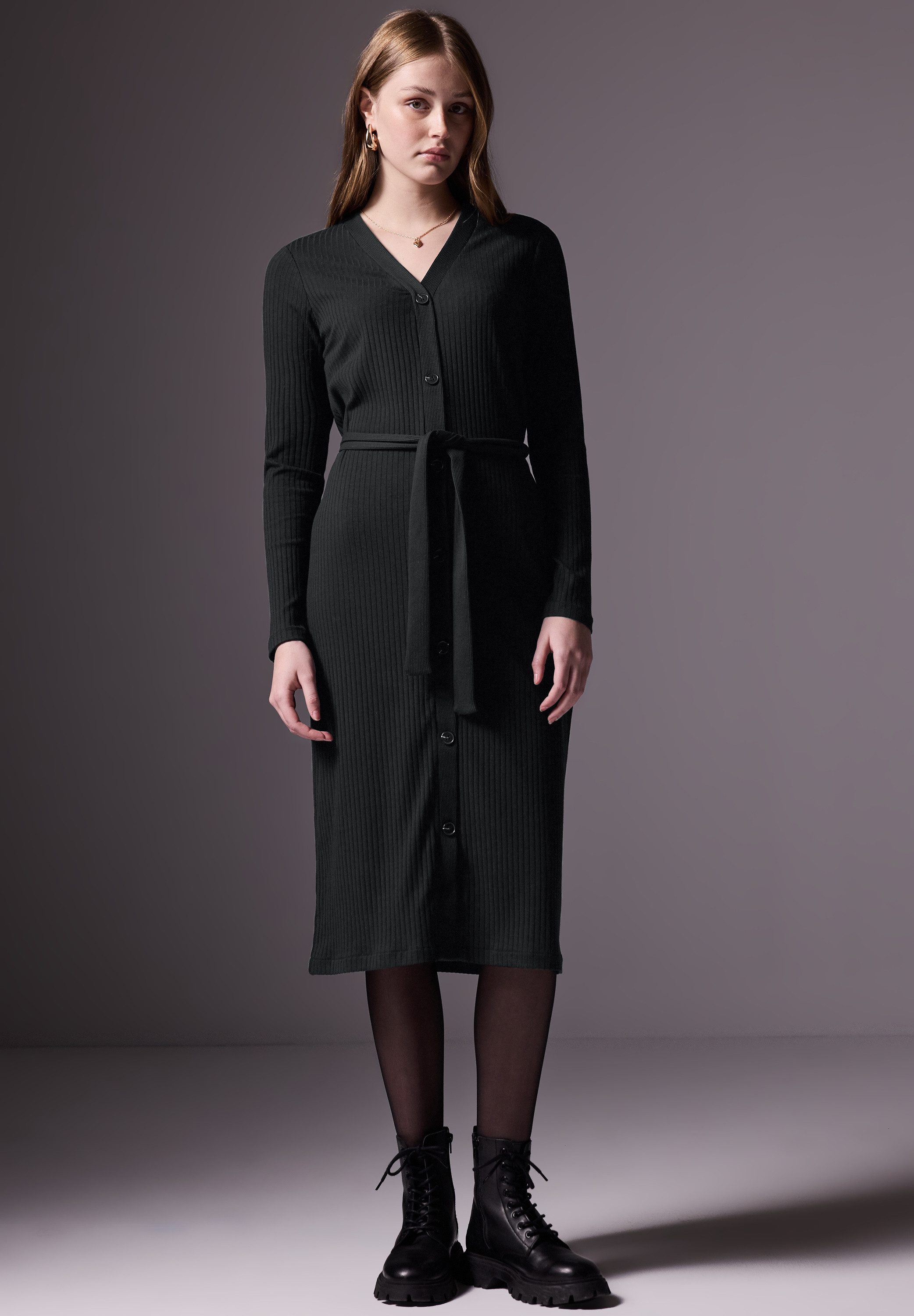 STREET ONE STUDIO Midikleid mit Knopfleiste