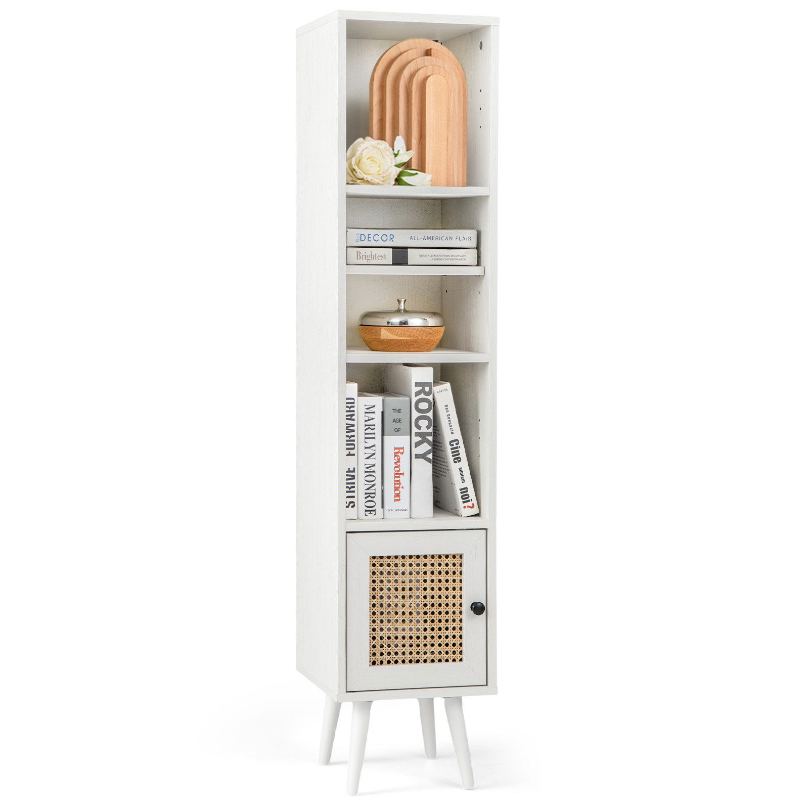 COSTWAY Hochschrank schmal, mit 4 Fächern günstig online kaufen