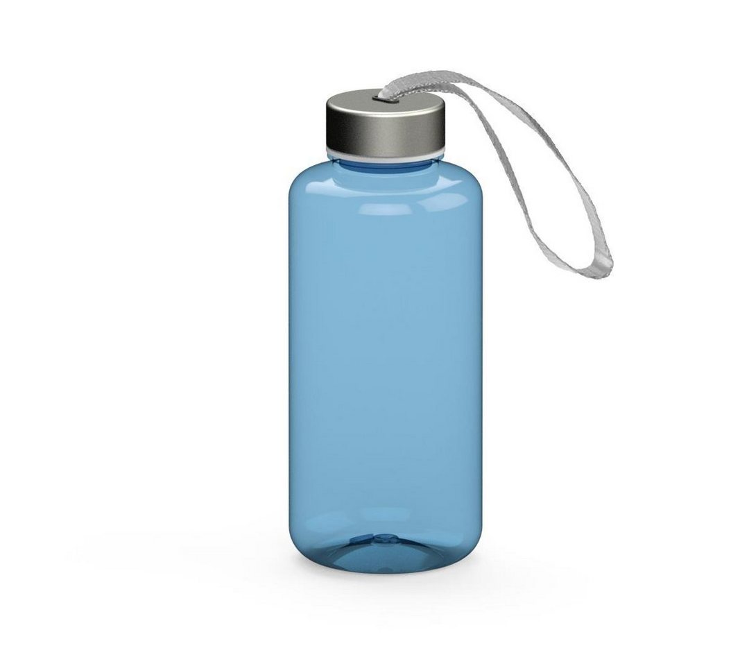 elasto Trinkflasche 1 L Wasserflasche "Pure" Tritanflasche mit Trägerband, Made in Germany, Spülmaschinenfest, Leicht zu reinigen, Sportflasche