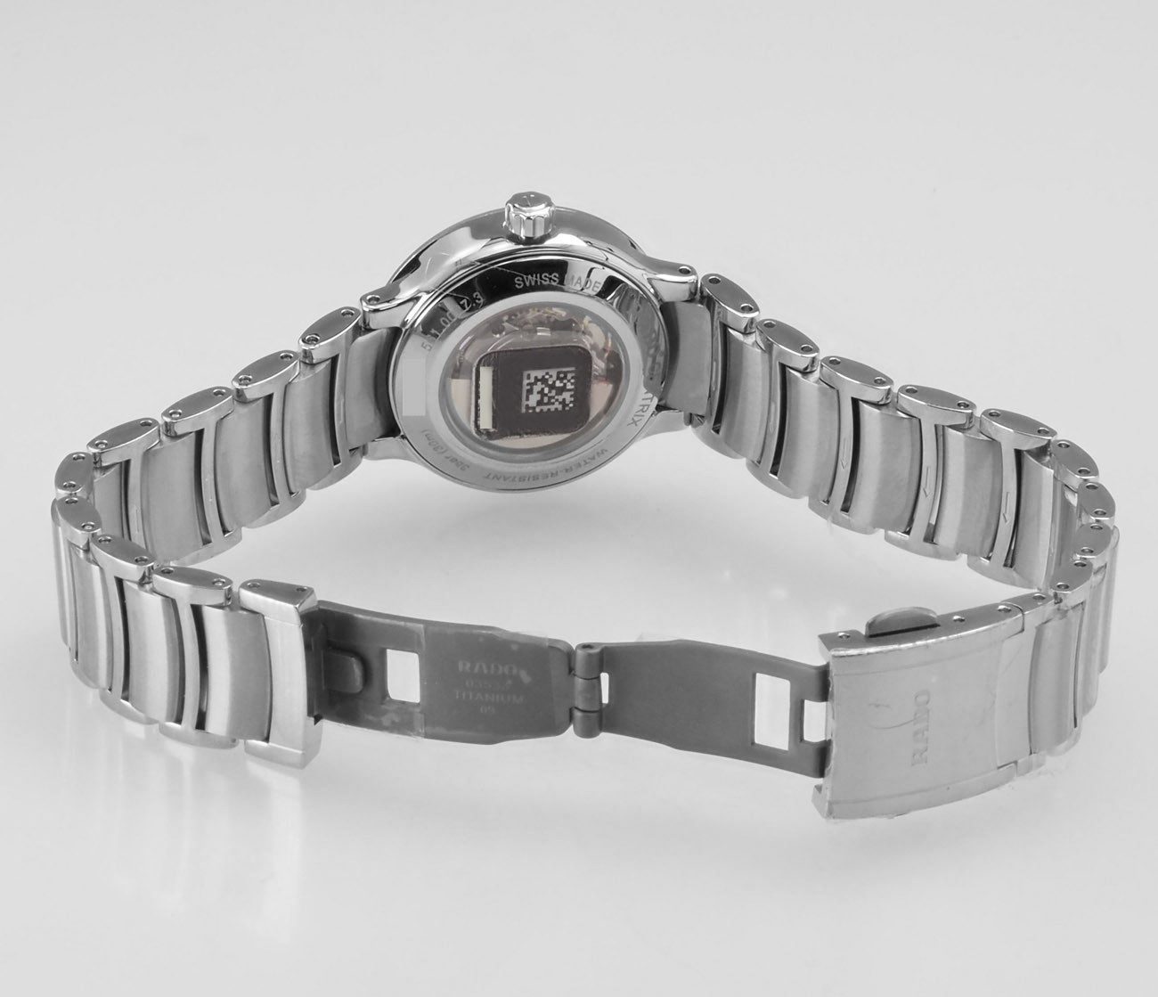 Rado Automatikuhr schweizer Damen Uhr R30027733 Centrix Diamond Ø 28 mm Centrix Diamond, Glasboden, 12 Diamanten besetzt