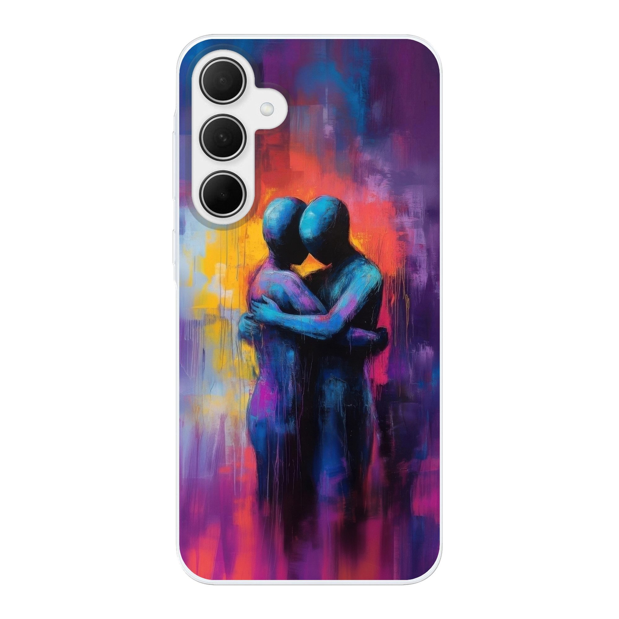 MuchoWow Handyhülle für Samsung Galaxy A35 5G Umarmung - Körper - Lila, Smartphone-Bumper, Print, Handy Schutzhülle Dünn