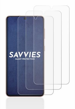 Savvies Schutzfolie für Samsung Galaxy S21 5G, Displayschutzfolie, 6 Stück, Folie klar