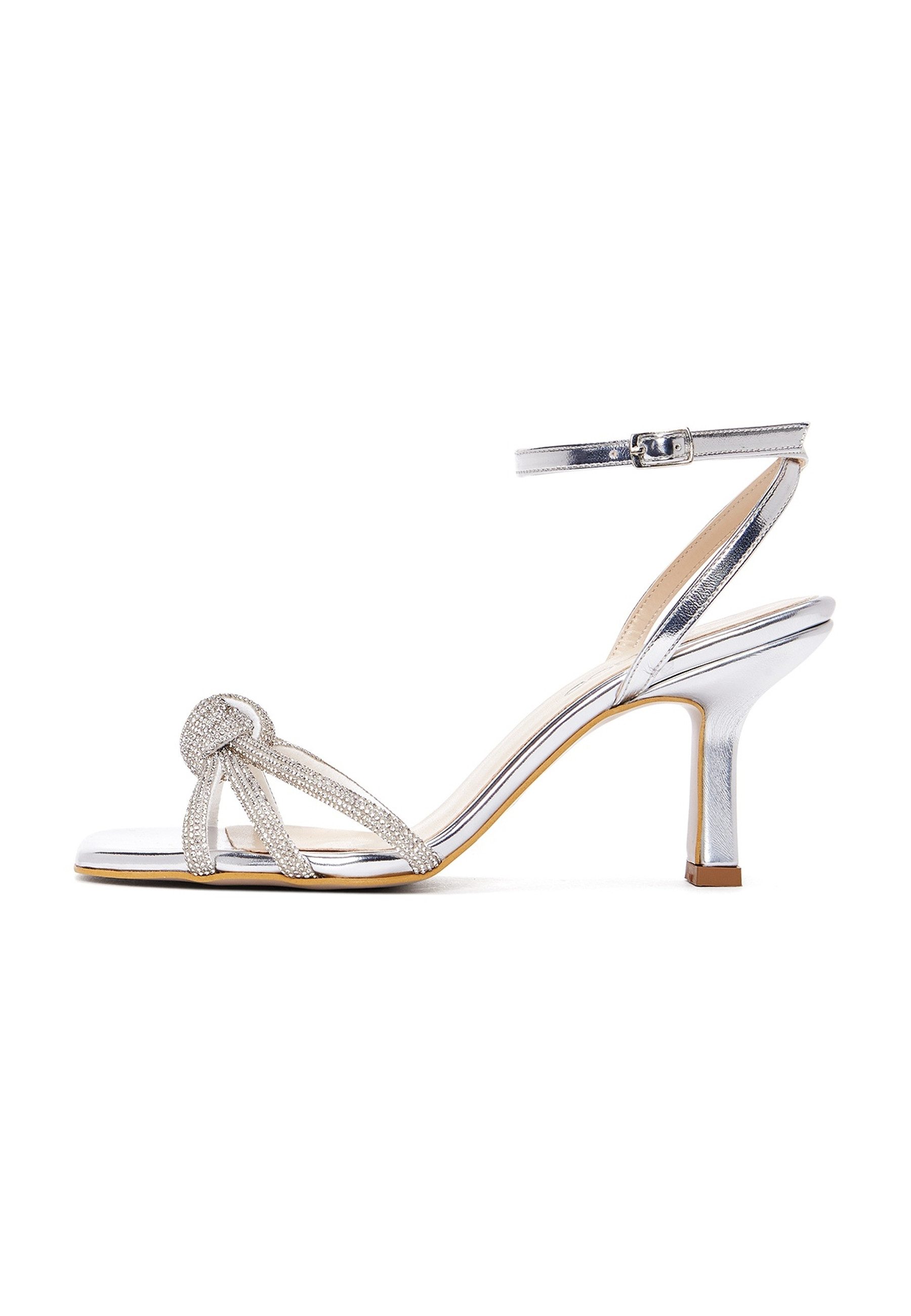 Derimod Sandaletten mit hohem Absatz aus Kunstleder mit Strass-Details Sandale