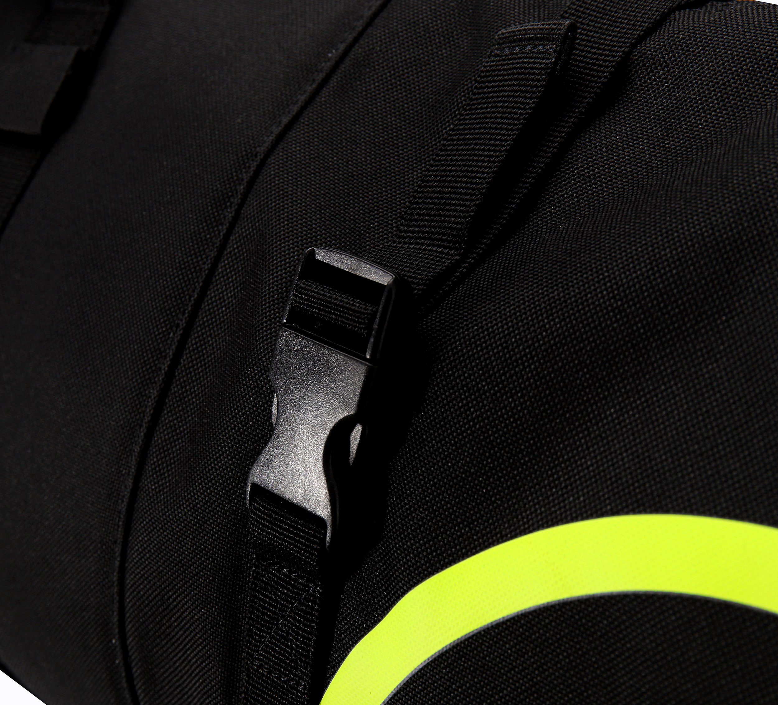 BRUBAKER Skitasche Carver Champion Ski Tasche - Schwarz und Neon Gelb (Skibag für Skier und Skistöcke, 1-tlg., reißfest und schnittfest), gepolsterter Skisack mit Zipperverschluss