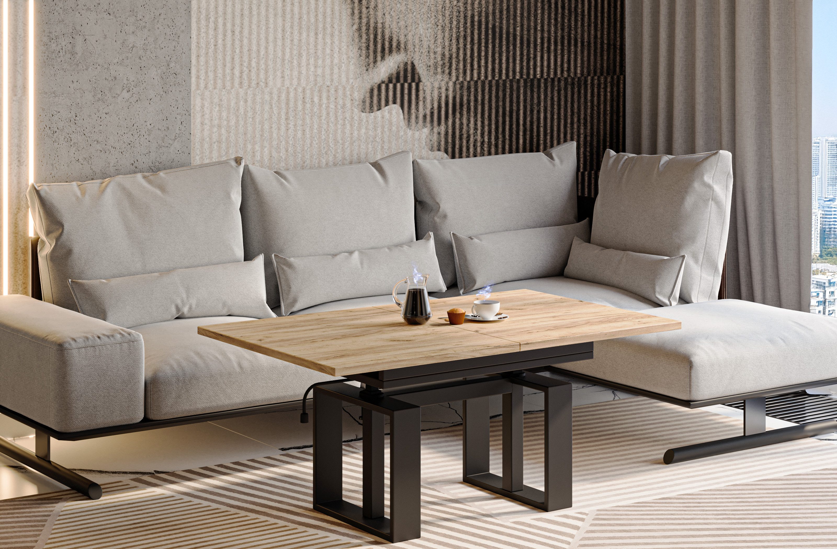 Endo-Moebel Couchtisch Empoli - ausziehbar 110-170cm günstig online kaufen