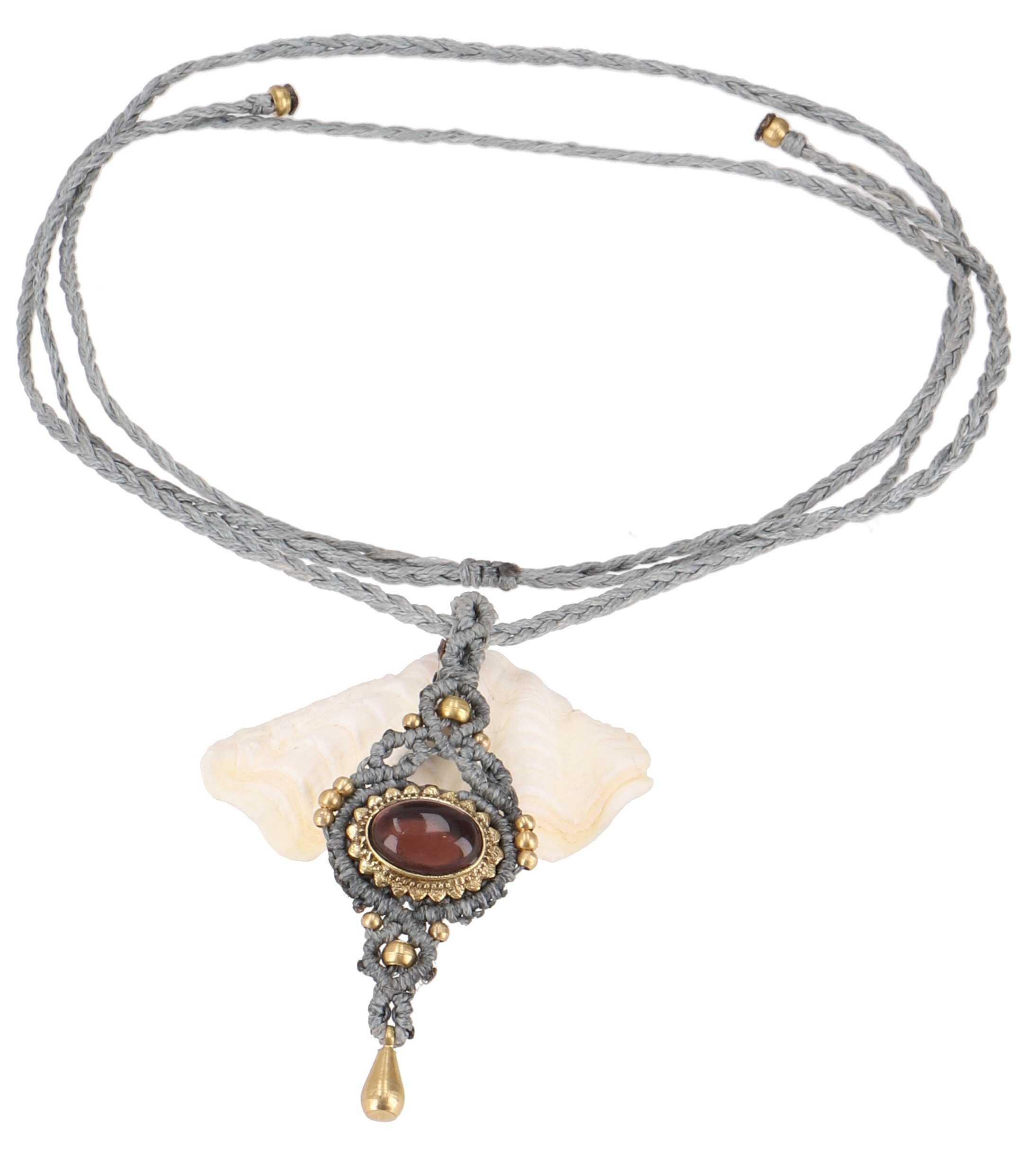 Guru-Shop Perlenkette Boho Makramee Halskette, Unikat Elfenschmuck,.. günstig online kaufen