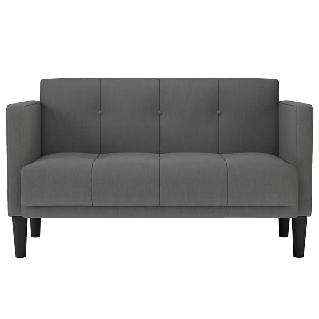vidaXL Sofa Zweisitzer-Sofa Dunkelgrau 111 cm Stoff, 1 Teile günstig online kaufen