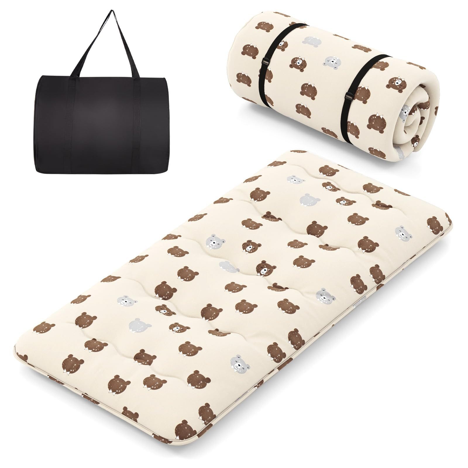 Futonmatratze, COSTWAY, 10 cm hoch, Futon Matratze, Tatami-Matte, Klappmatratze, 90x200cm