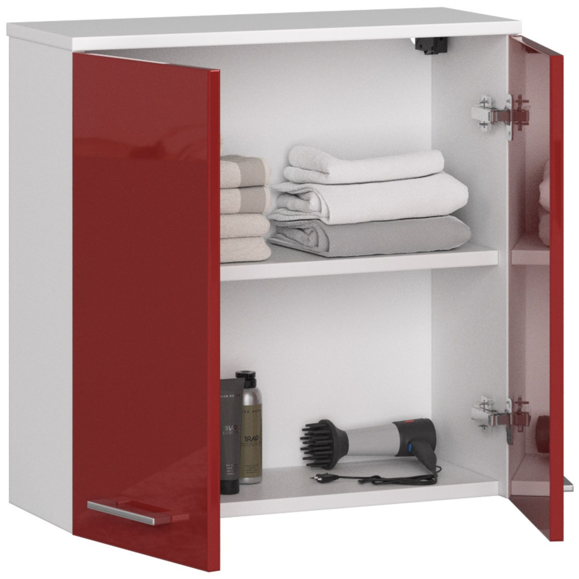 Raumhirsch Furniture Badkommode Moderner Badhängeschrank - Feuchtigkeitsresistent - Badezimmermöbel, Feuchtigkeitsresistent, Soft-Close, MDF, Wandmontage, 60x60x23 cm