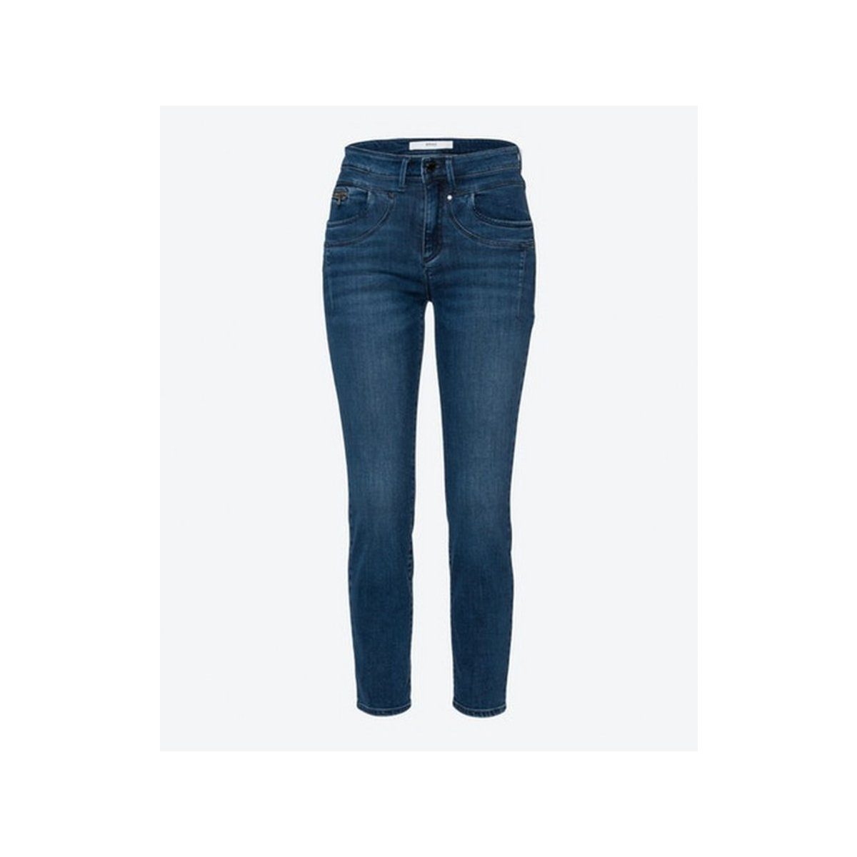 5-Pocket-Jeans Blue uni Used Brax (1-tlg) Dark