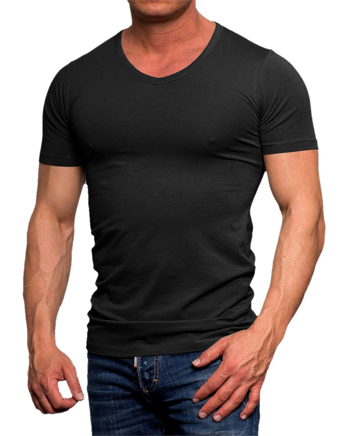Jack & Jones T-Shirt (Spar-Set, 5er-Pack) O-Neck & V-Neck, in Unifarben, au günstig online kaufen