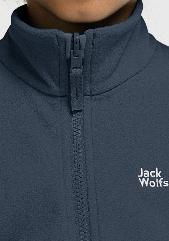 Jack Wolfskin Fleecejacke TAUNUS 100 FZ K winddicht, wasserabweisend, mit Kinnschutz – Bild 3 von 5
