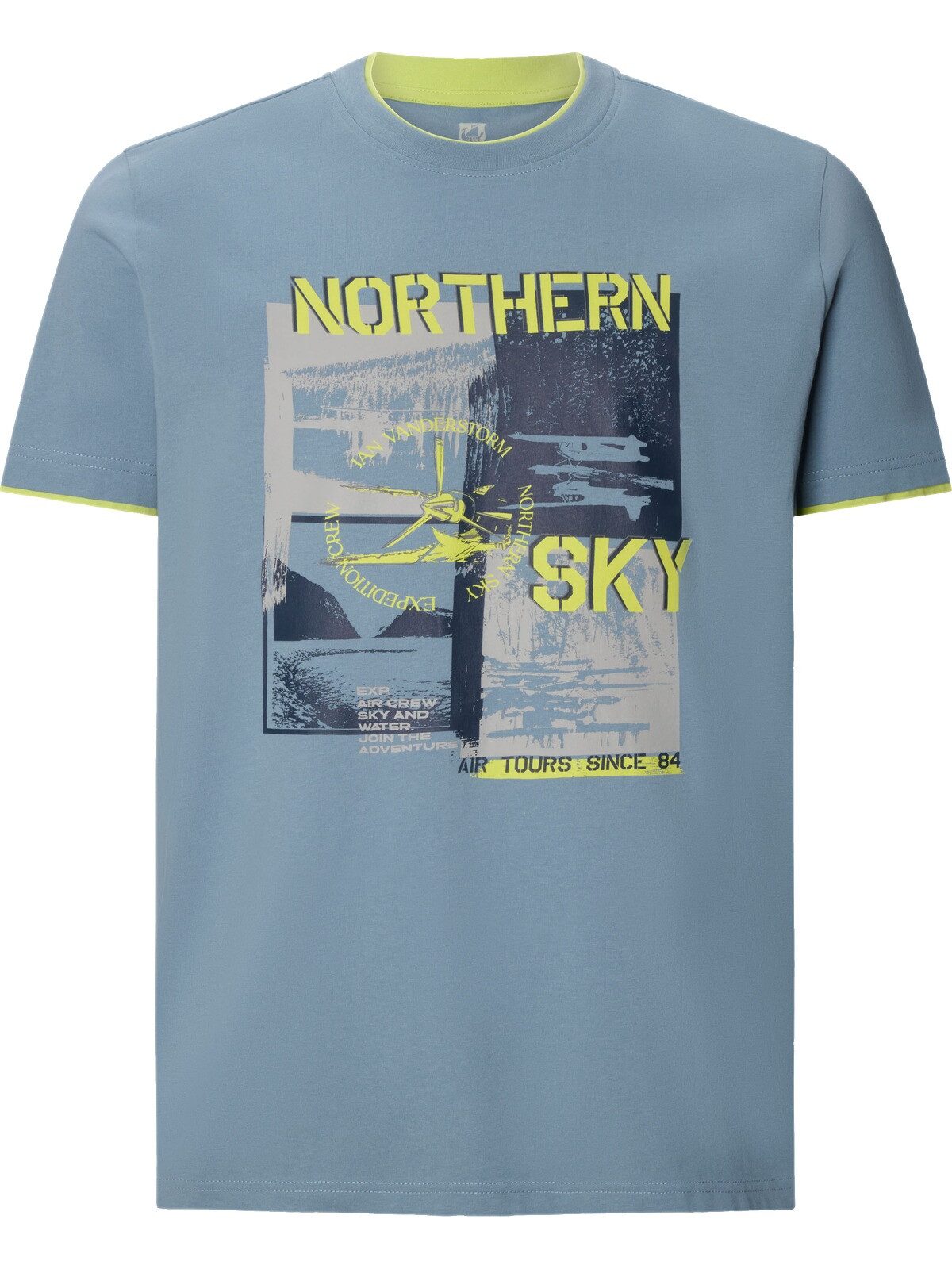 Jan Vanderstorm T-Shirt HENTUR mit knalligen Kontrasten