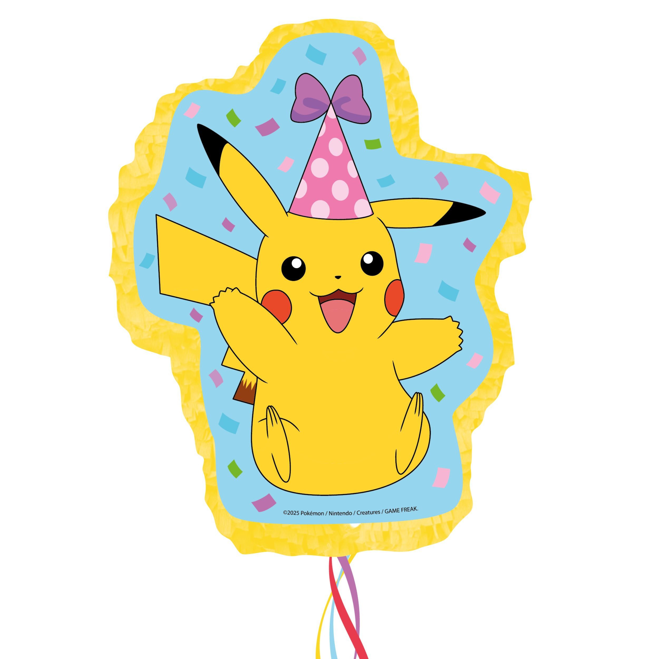 Procos Einweggeschirr-Set Pokemon 3D Zugpinata Kindergeburtstag Party Deko Pinata, 1 Personen