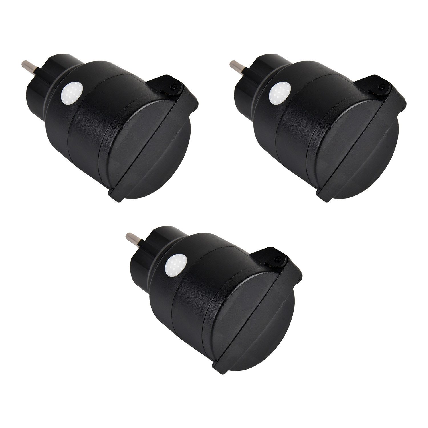 Hyrican Steckdose 3er Pack Smart WIFI Steckdose, 10A, Alexa/ Google kompatibel, geeignet für Außeneinsatz, IP44