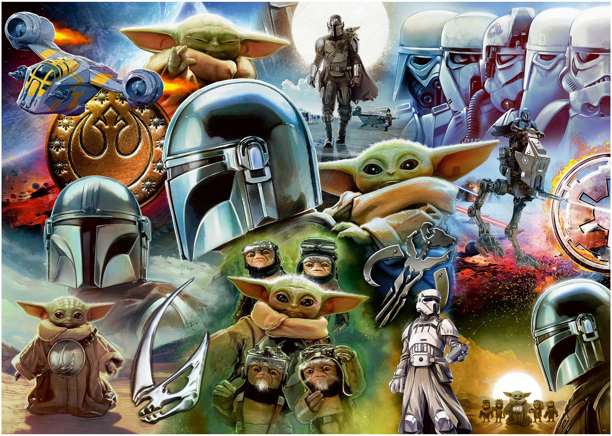 Ravensburger Puzzle The Mandalorian and Grogu, 1000 Puzzleteile, Made in Germany