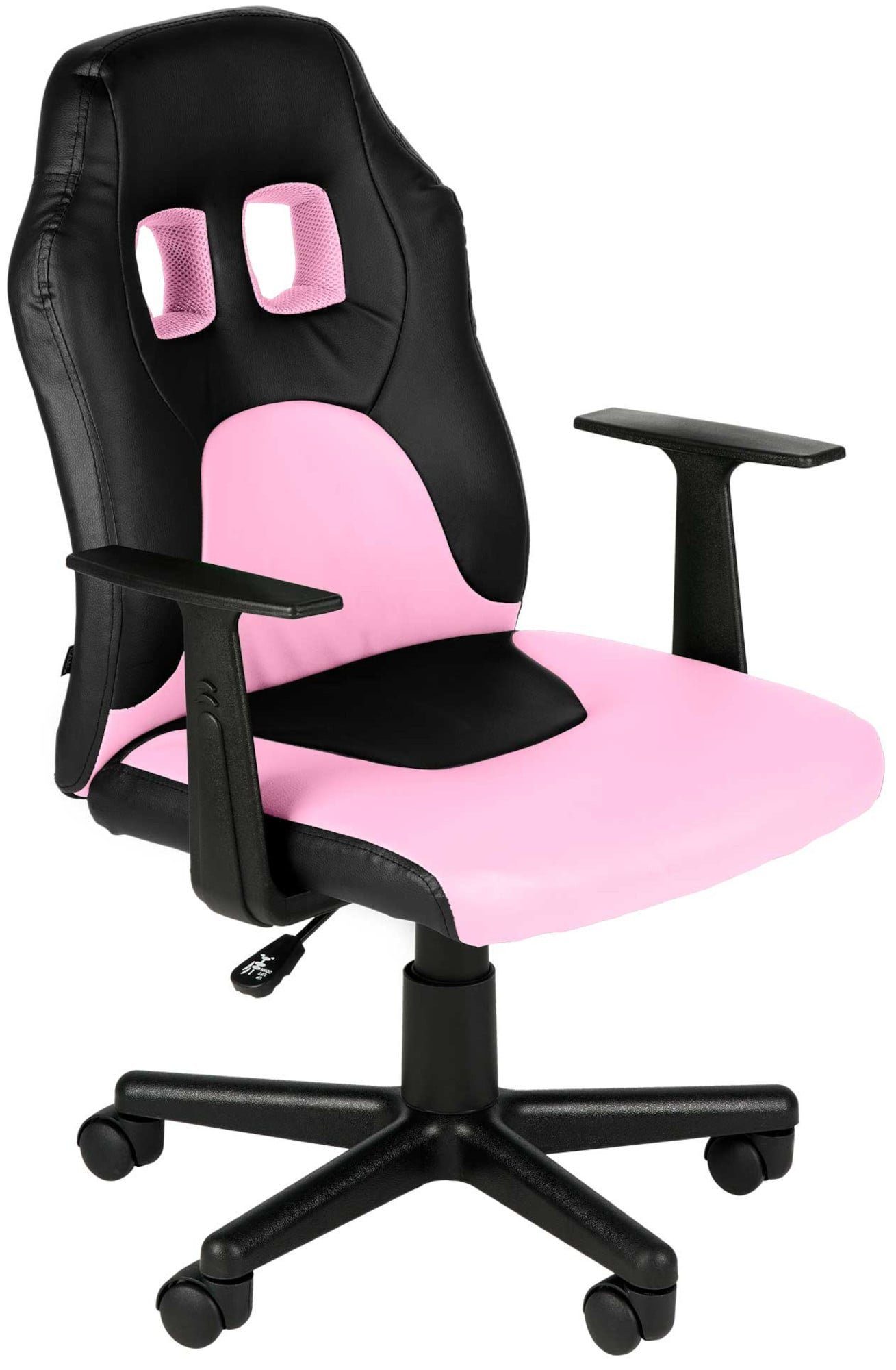 CLP Gaming Chair Fun, Kinder-Bürostuhl, mit abnehmbaren Armlehnen schwarz/pink