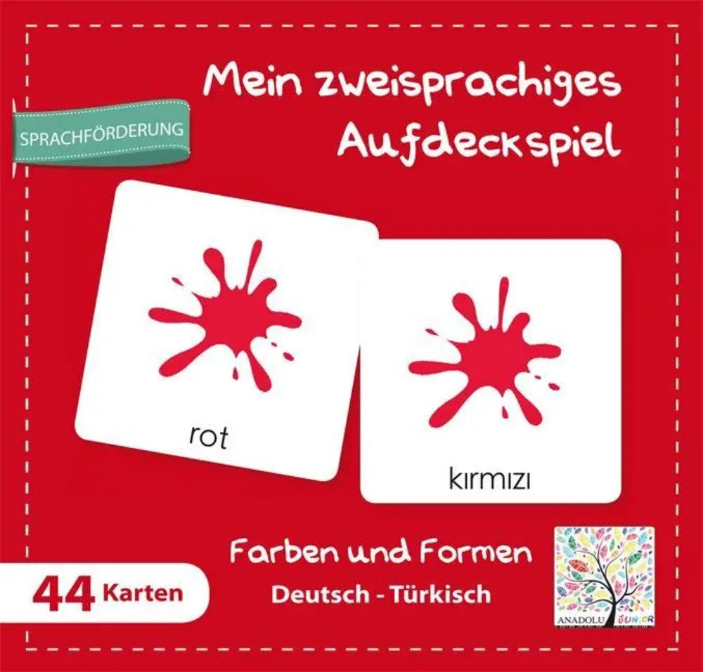 Spiel Mein zweisprachiges Aufdeckspiel, Farben und Formen...