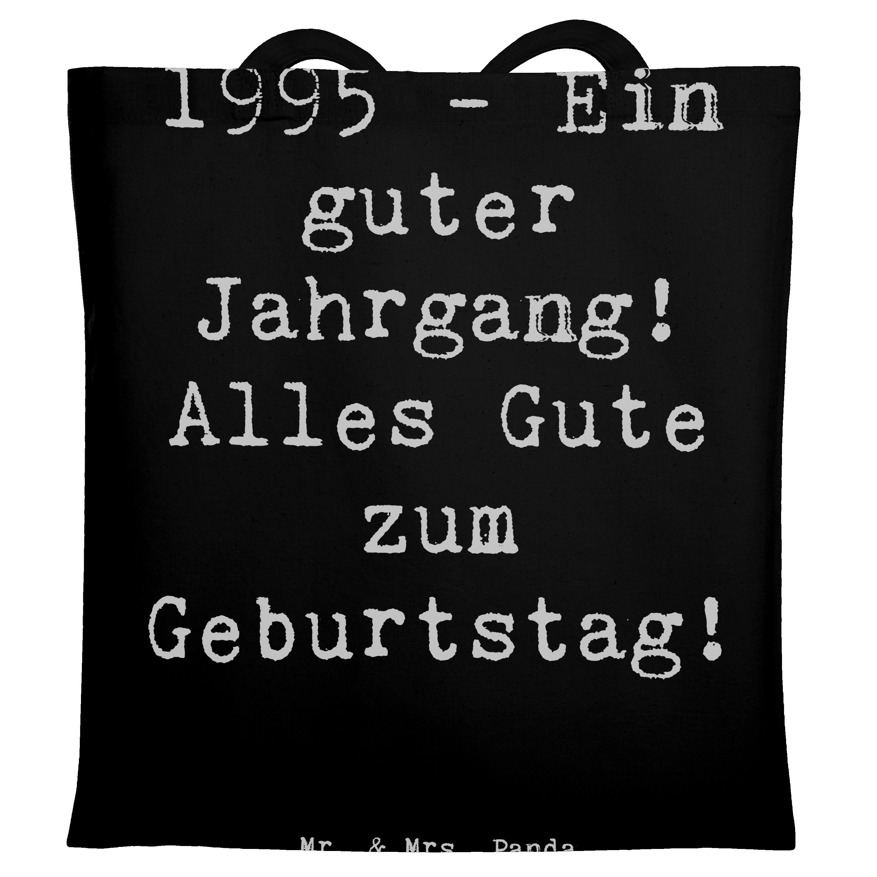 Tragetasche 1995 Geburtstag - Schwarz - Geschenk, 1995 Jahrgang, personalisierte