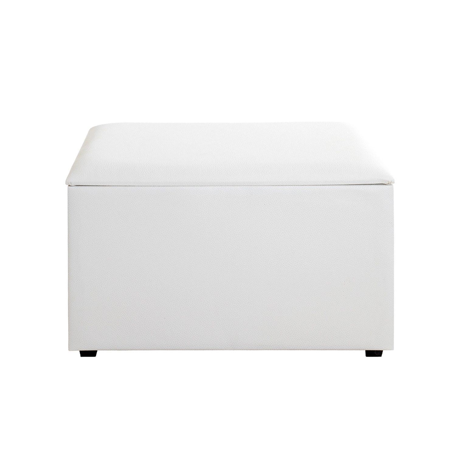 HAKU Sitztruhe Truhe - weiß - Kunstleder, MDF - H. 42cm x B. 65cm - Sitzbank (1xSitztruhe, Deckelbank - Truhenbank), Banktruhe - Truhenbank - Sitzkiste - Kistenbank